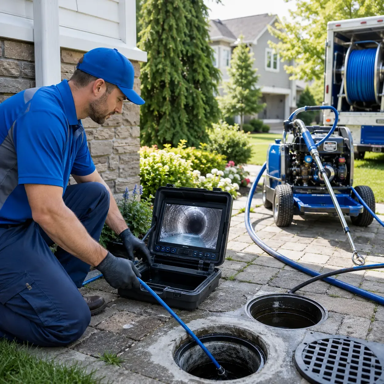 Outdoor drain cleaning professionals serving Welcome, MN